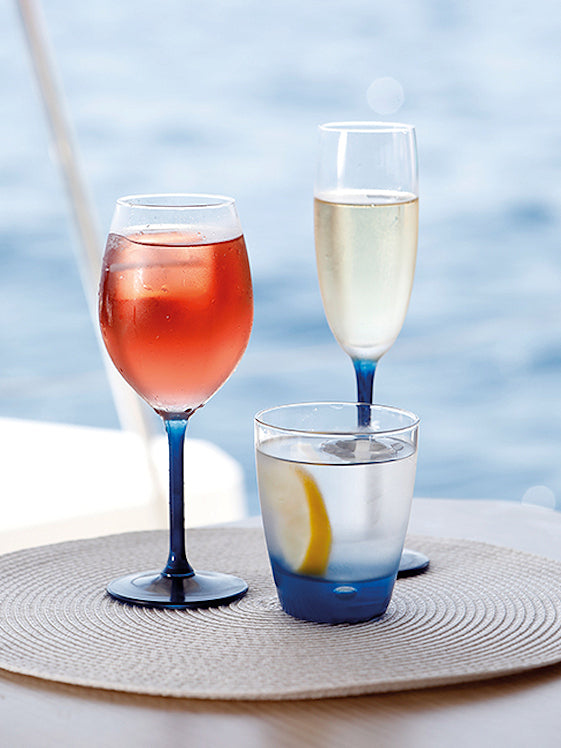 Bahia Blue Non-Breakable Glasses Collection - Nautical Luxuries