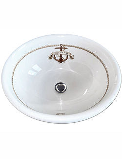 Nautical Life Hand-Painted Sink - Nautical Luxuries