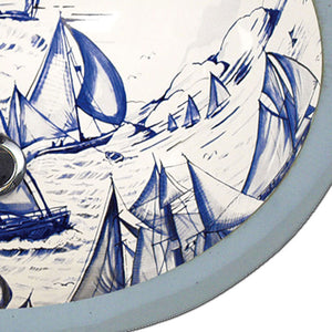 Regatta Sailing Hand-Painted Sink In Blue - Nautical Luxuries