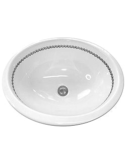 Burnished Platinum Rope Hand-Painted Sink - Nautical Luxuries