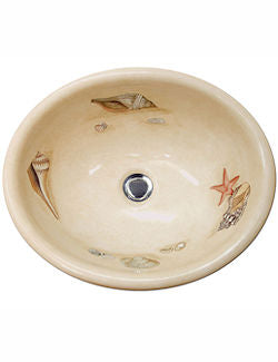 Sanibel Shells Coastal Sink - Nautical Luxuries