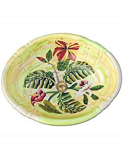 Tropical Hibiscus Coastal Sink - Nautical Luxuries