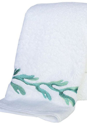 Kelp Branch Embroidered Hand Towels - Nautical Luxuries