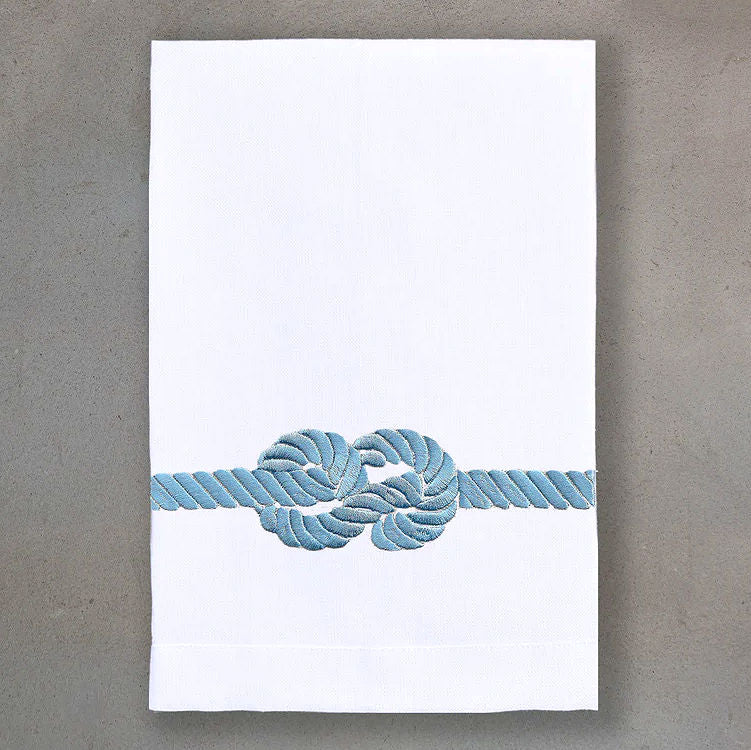 Nautical Knot Linen Hand Towels - Nautical Luxuries