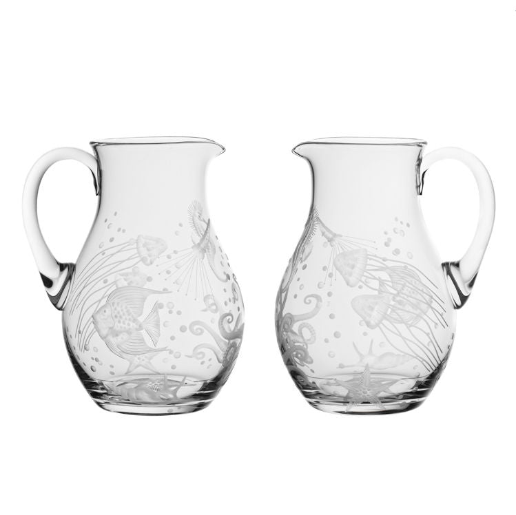 Fruti Di Mare Bohemian Crystal Pitcher - Nautical Luxuries