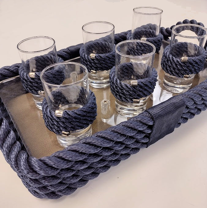 Maritimo Collection Bar Shot/Cordial Serving Tray Set - Nautical Luxuries