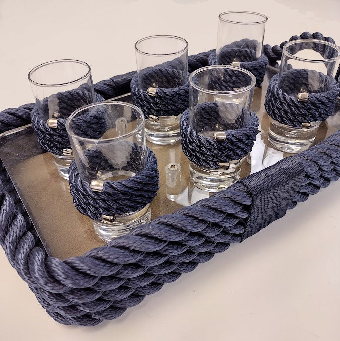 Maritimo Collection Bar Shot/Cordial Serving Tray Set