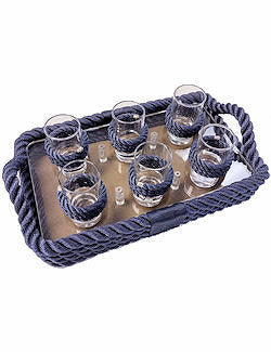 Maritimo Collection Bar Shot/Cordial Serving Tray Set - Nautical Luxuries