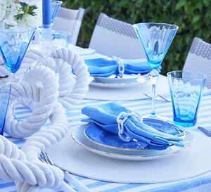 Aegean Blue Mouth-Blown Glass Sets - Nautical Luxuries