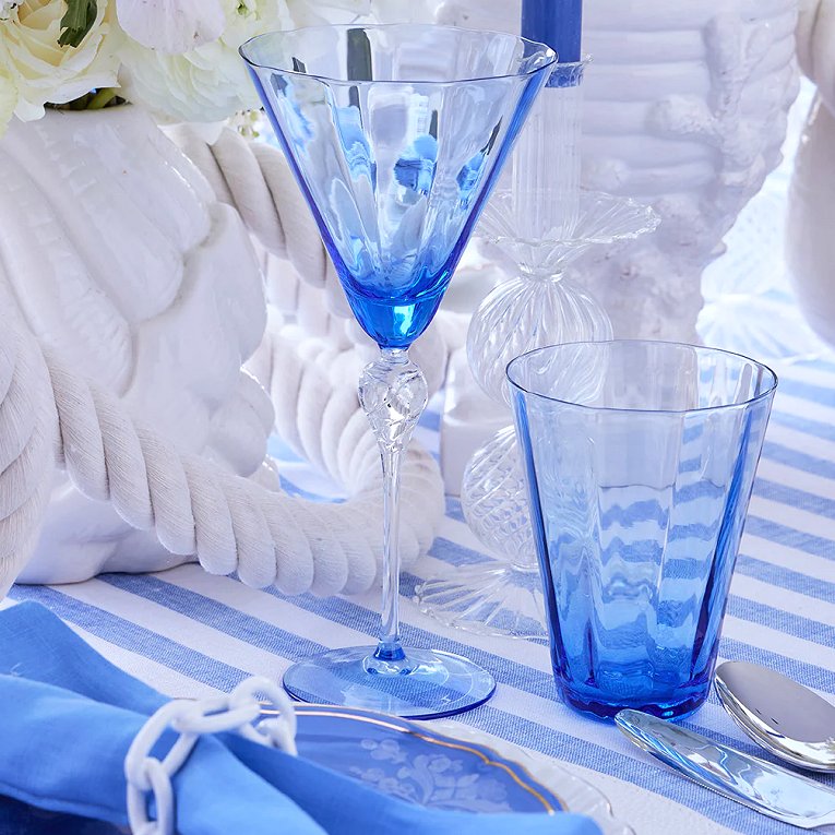 Aegean Blue Mouth-Blown Glass Sets - Nautical Luxuries