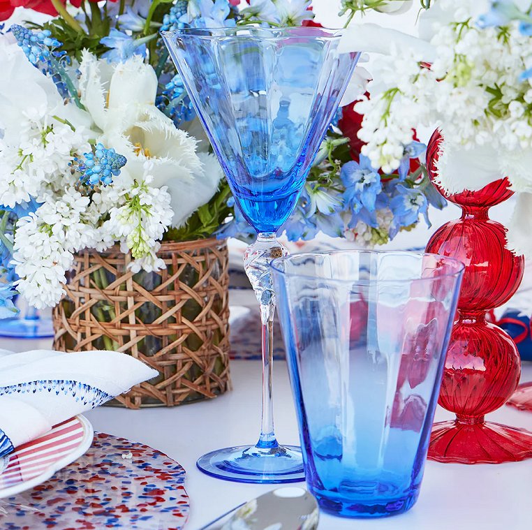 Aegean Blue Mouth-Blown Glass Sets - Nautical Luxuries