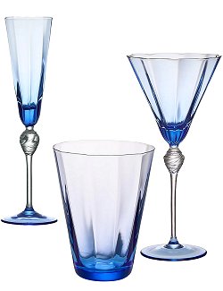 Aegean Blue Mouth-Blown Glass Sets - Nautical Luxuries