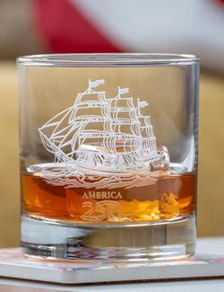 250th Anniversary Tall Ship 4-Pc. Rocks Glass Set