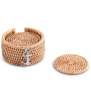 Windjammer Wicker Collection Coaster Set - Nautical Luxuries