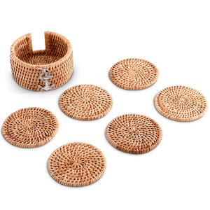 Windjammer Wicker Collection Coaster Set - Nautical Luxuries