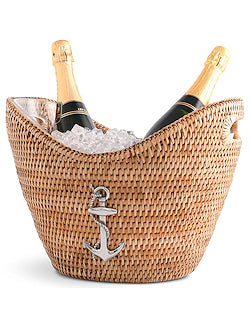 Windjammer Wicker Collection Wine/Champagne Basket - Nautical Luxuries