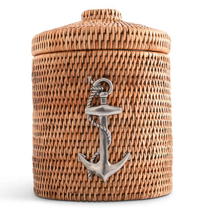 Windjammer Wicker Collection Lidded Ice Bucket - Nautical Luxuries