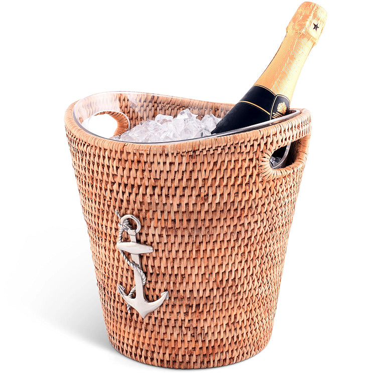 Windjammer Wicker Collection Wine/Champagne Ice Bucket - Nautical Luxuries