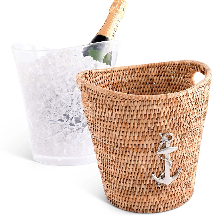 Windjammer Wicker Collection Wine/Champagne Ice Bucket - Nautical Luxuries