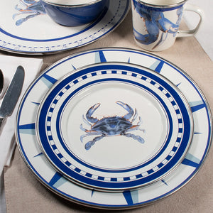 Blue Crab Porcelain Enamelware Dinnerware