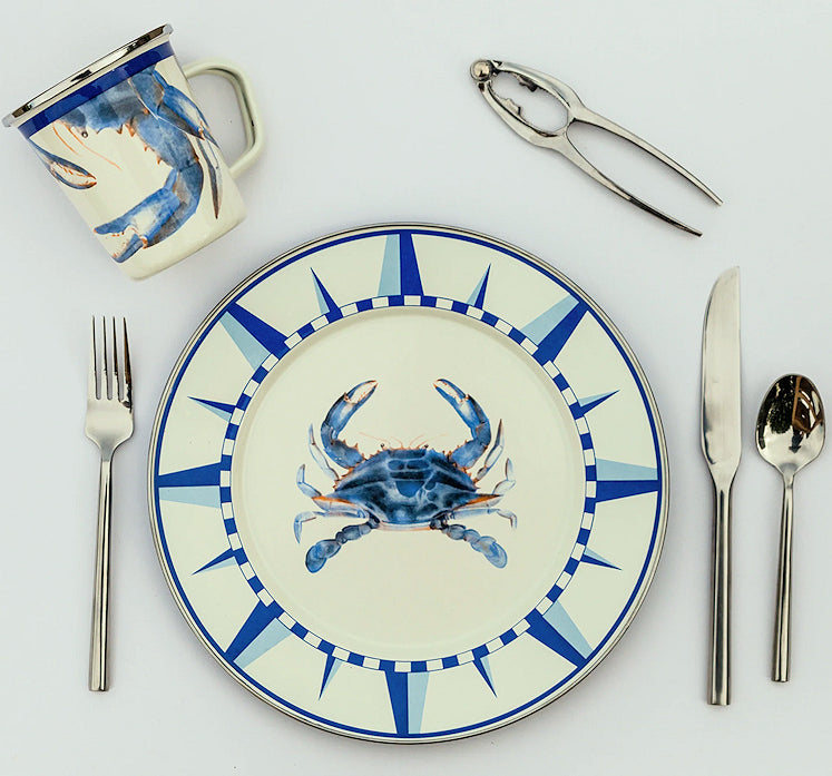 Blue Crab Porcelain Enamelware Dinnerware