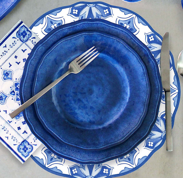 Aegean Blue Melamine Dinnerware - Nautical Luxuries