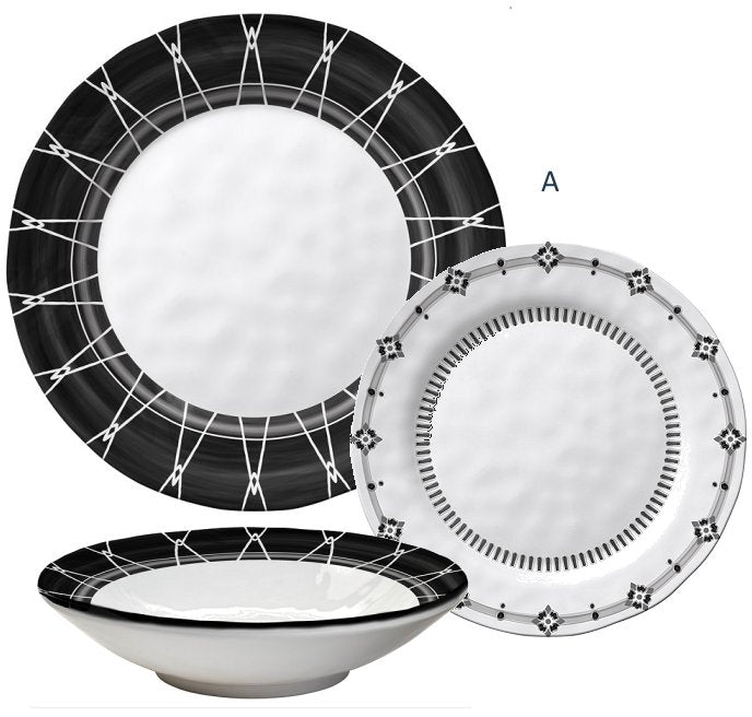 Go Formal Melamine Dinnerware & Serving Platter Sets - Nautical Luxuries