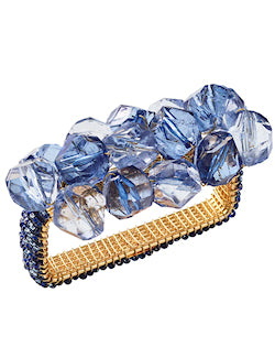 Glacier Blue Blocks Napkin Ring Set - Nautical Luxuries