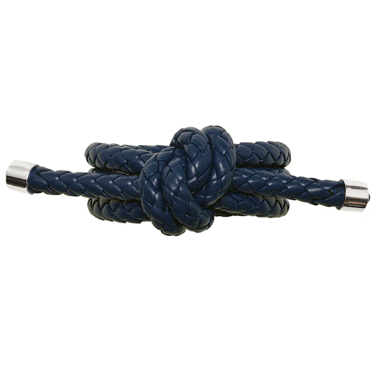 Yacht Knot 4-Pc. Braided Leather Napkin Ring Sets - Nautical Luxuries