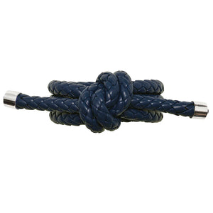 Yacht Knot 4-Pc. Braided Leather Napkin Ring Sets - Nautical Luxuries