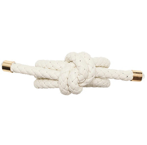 Yacht Knot 4-Pc. Braided Leather Napkin Ring Sets - Nautical Luxuries