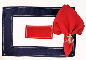 Nautical Signal Flag Cotton Placemat & Napkin Set - Nautical Luxuries