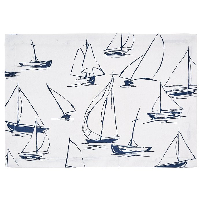 Sailboat Sketches Placemat/Napkin Set - Nautical Luxuries