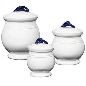 Italian Ceramic Nautical Canister Set