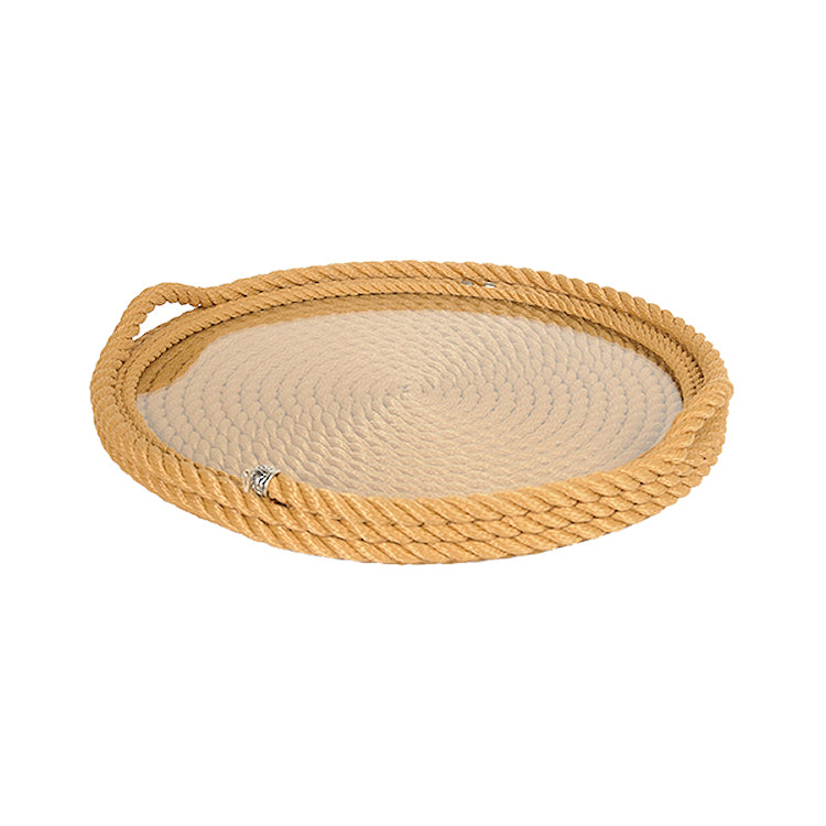 Maritimo Collection Round Nautical Serving Tray - Nautical Luxuries