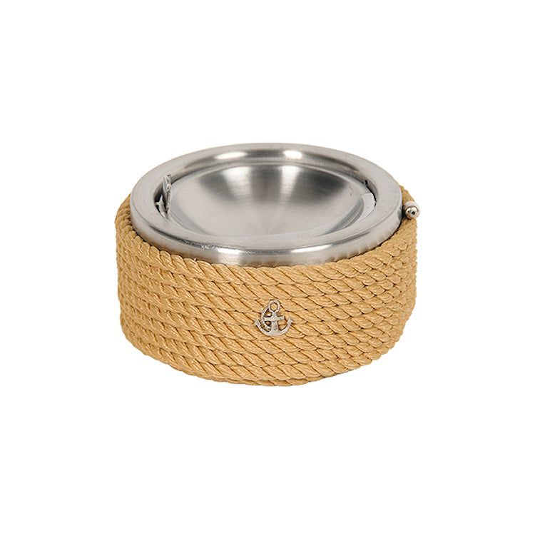Maritimo Collection Nautical Rope Flip-Top Ashtray - Nautical Luxuries