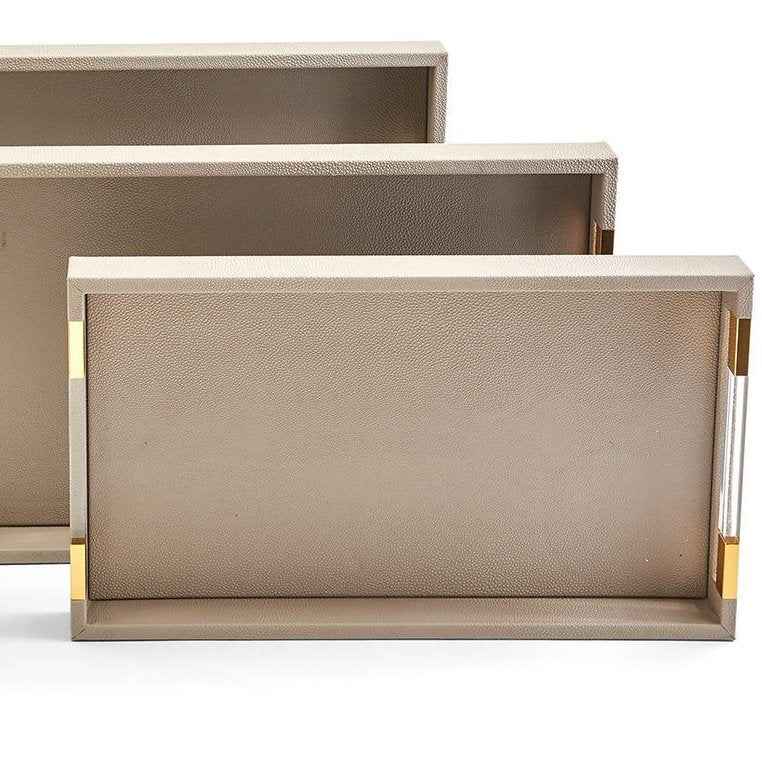 Superyacht Stingray Taupe Serving/Bar Tray Set