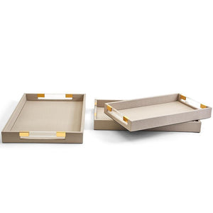 Superyacht Stingray Taupe Serving/Bar Tray Set