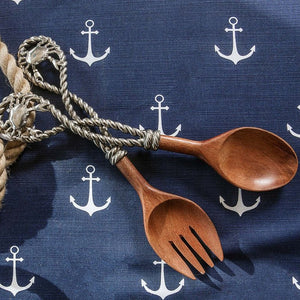 Coastal Crab Wood Serving Set