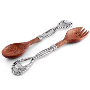 Coastal Crab Wood Serving Set