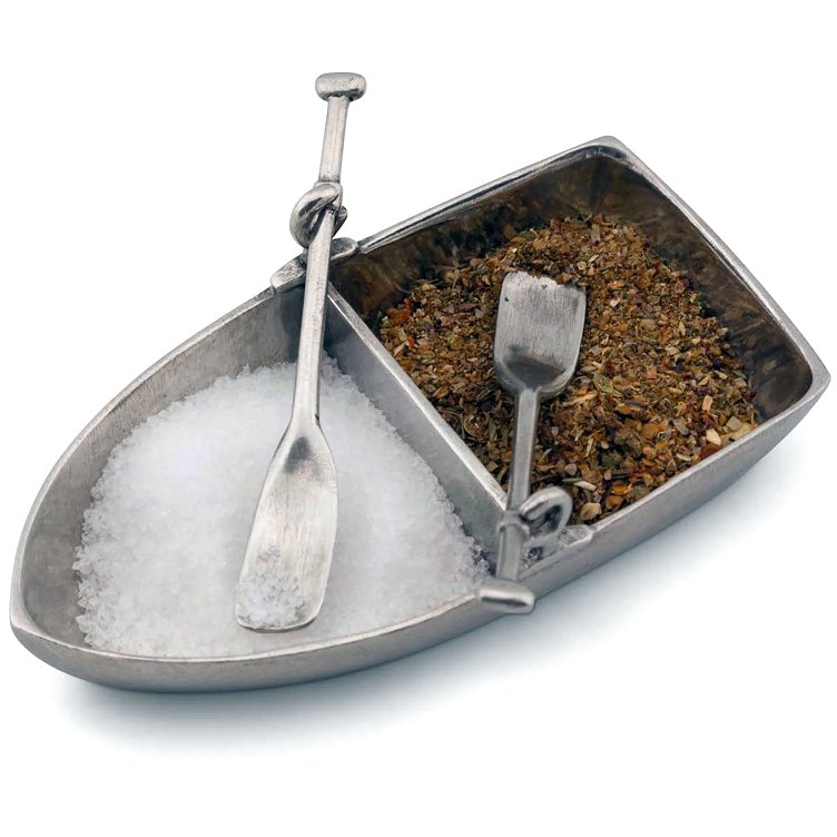 Miniature Rowboat Condiment/Spice Server