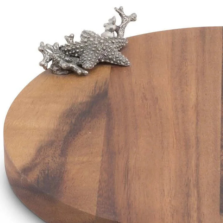 Reef Starfish Acacia Wood Cheese Board