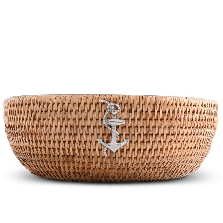 Windjammer Wicker Collection Round Serving Bowl - Nautical Luxuries