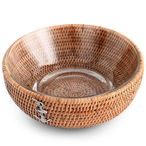 Windjammer Wicker Collection Round Serving Bowl - Nautical Luxuries