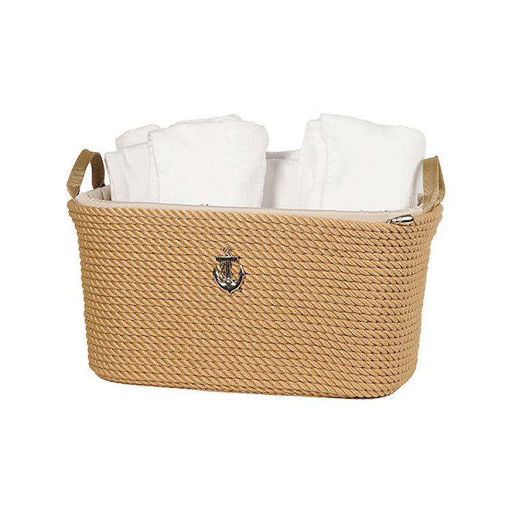 Maritimo Collection Nautical Rope Laundry/Towel Basket - Nautical Luxuries
