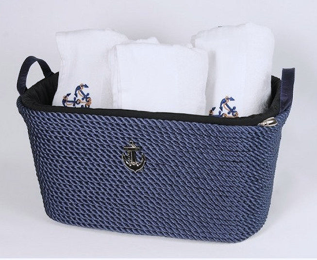 Maritimo Collection Nautical Rope Laundry/Towel Basket