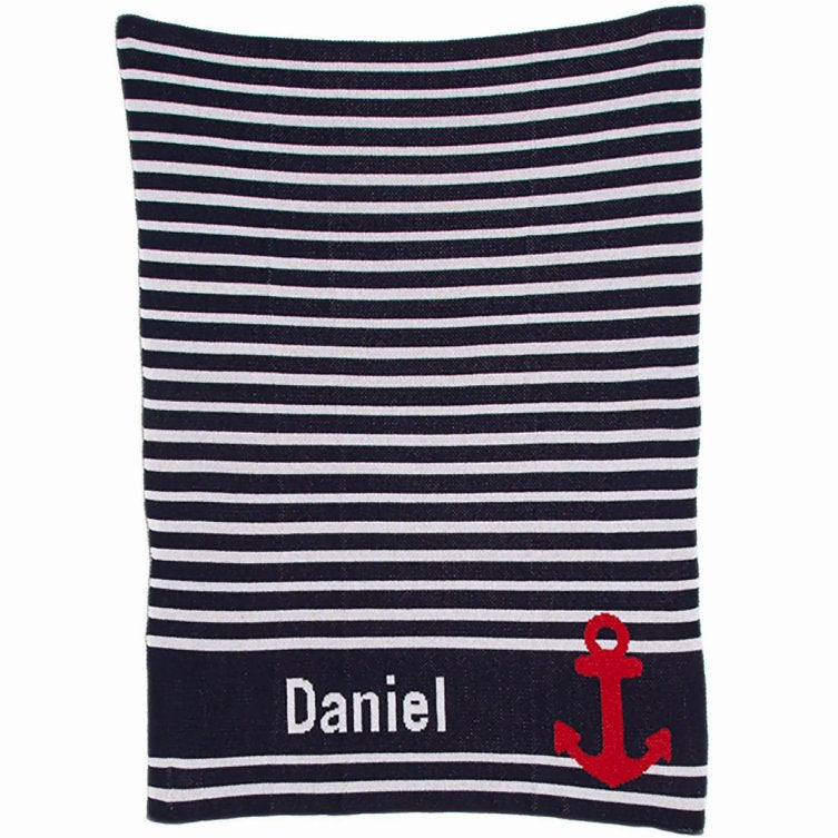 Nautical Stripe Eco-Conscious Baby Throw - Nautical Luxuries