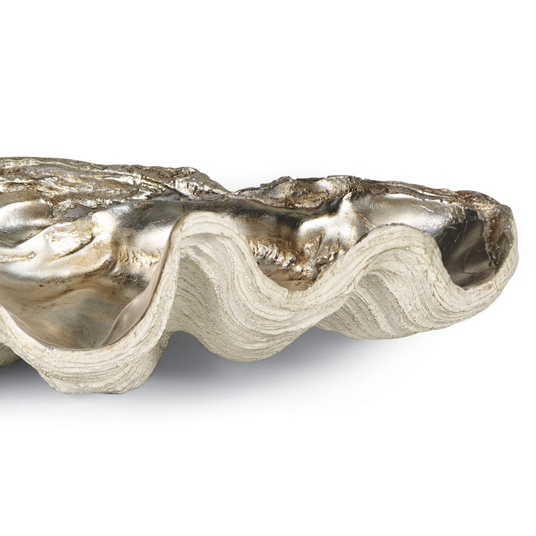 Silver Luxury Clamshell Display Bowl - Nautical Luxuries