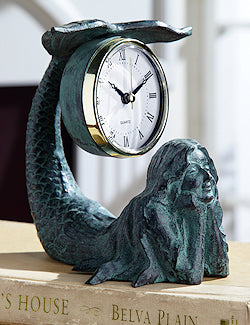 Mermaid Daydreams Table Clock - Nautical Luxuries
