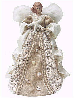 Natural Burlap Coastal Angel Tree Topper